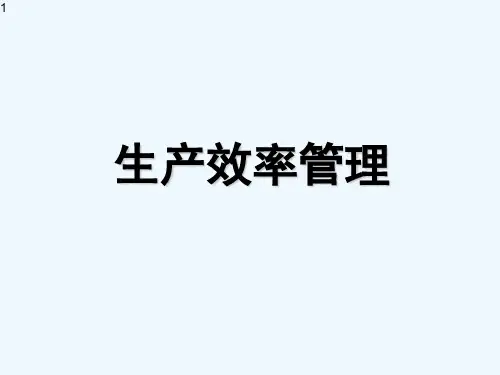 生产效率管理