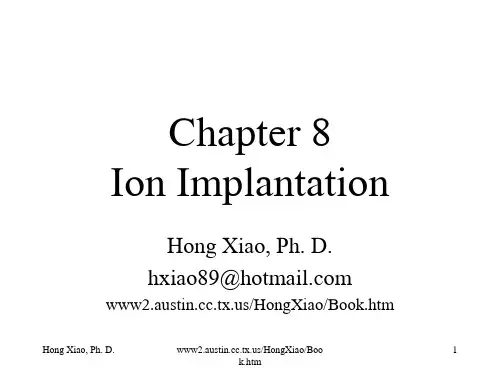 Ion Implantation离子注入
