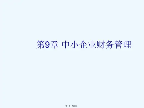 《中小企业财务管理》PPT课件