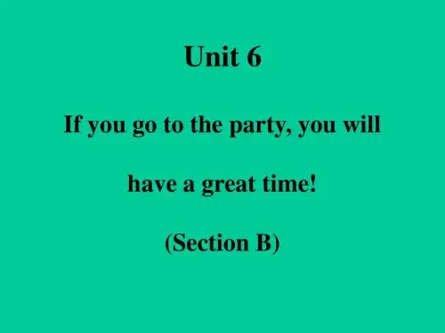 鲁教五四学制英语七年级下册Unit 6SectionB1a-1d   (共20张PPT)