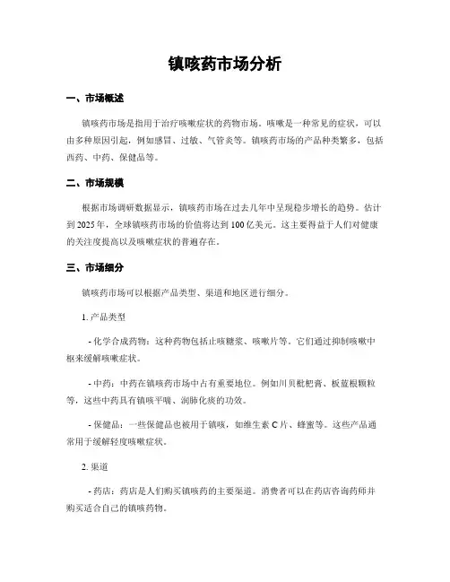 镇咳药市场分析