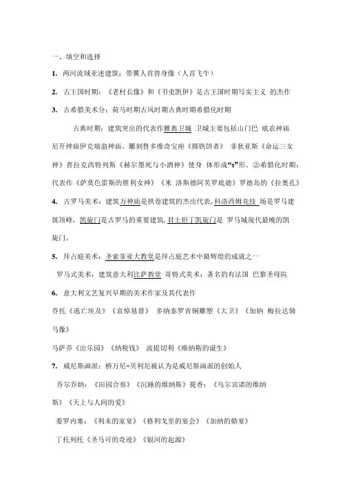 外美术史考试资料.doc