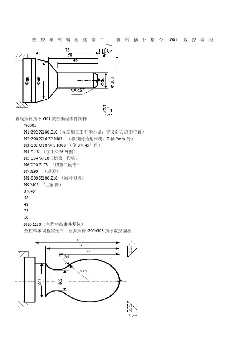 超级齐全的数控车编程实例