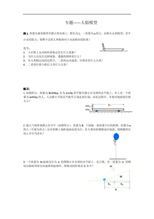 5. 人船模型专题