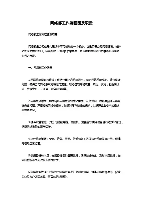 网络部工作流程图及职责