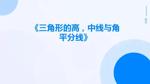 三角形的高,中线与角平分线