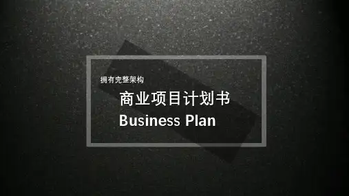 项目计划书PPT模板