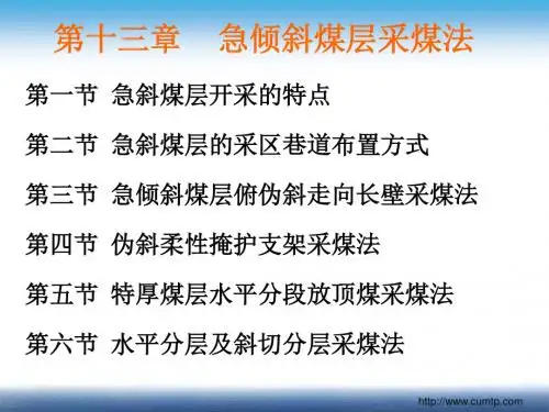 13第十三章急倾斜煤层采煤法讲解