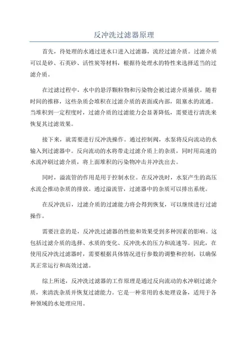 反冲洗过滤器原理