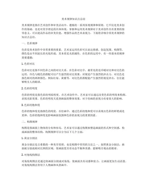 美术规律知识点总结