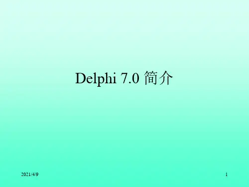 Delphi-集成开发环境