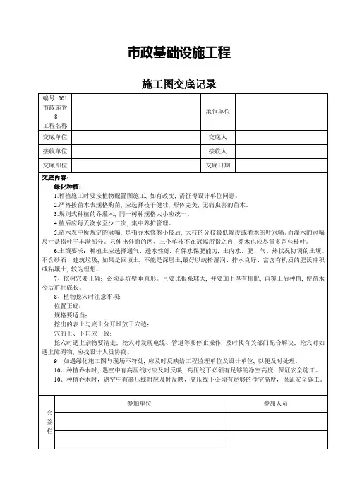 施工图交底记录