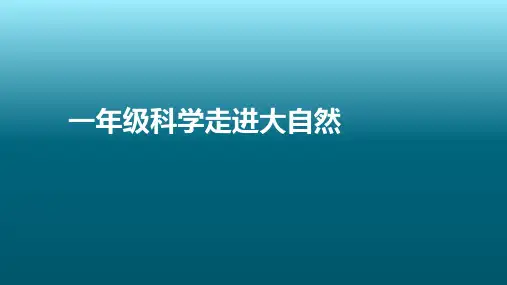 一年级科学走进大自然课件