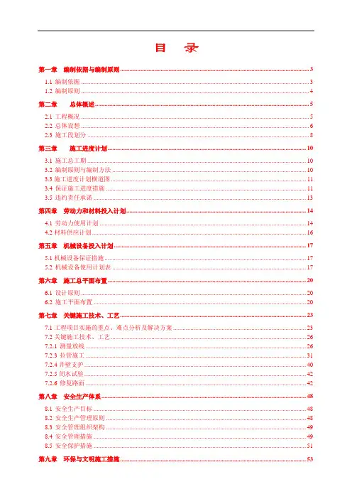 拖拉管施工组织设计