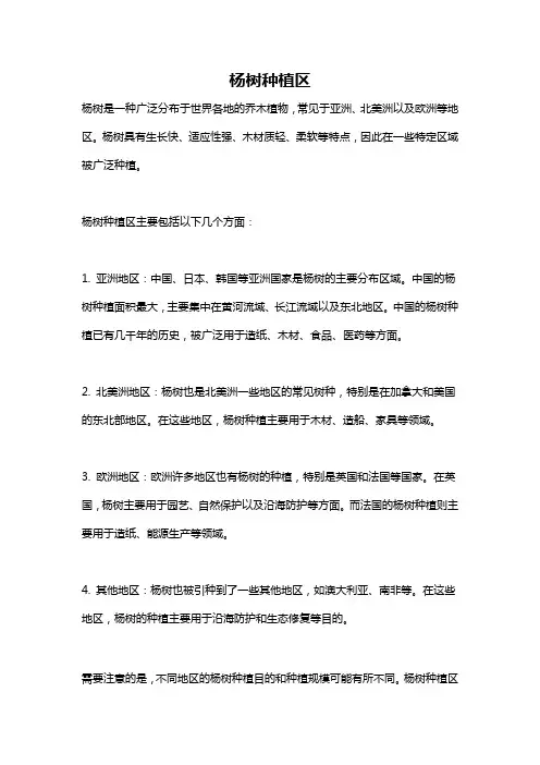 杨树种植区