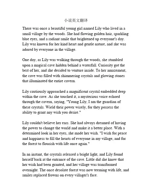 小说英文翻译