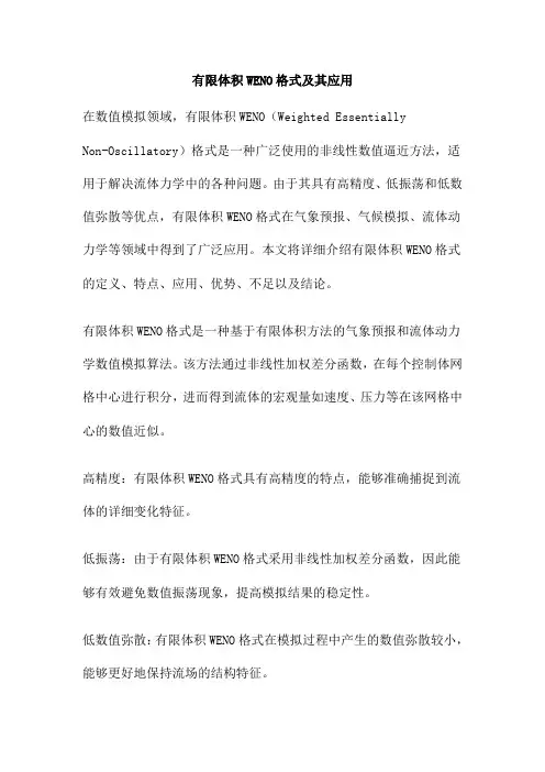 有限体积WENO格式及其应用