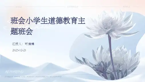 班会小学生道德教育主题班会