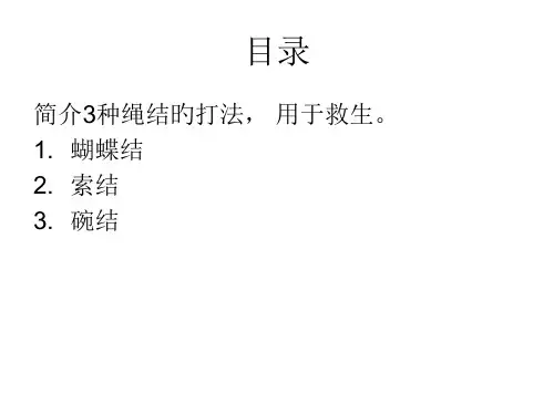 救生绳结新版