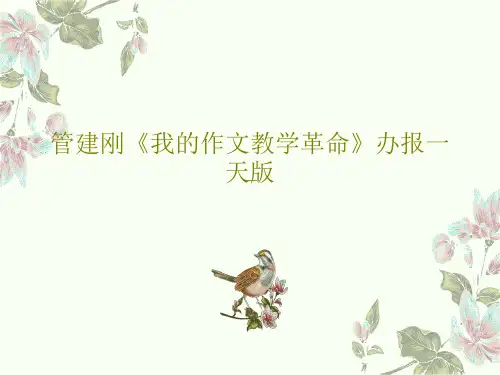 管建刚《我的作文教学革命》办报一天版77页PPT
