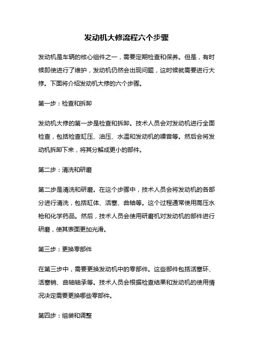 发动机大修流程六个步骤