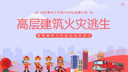 高层建筑火灾逃生高层消防安全培训课件PPT