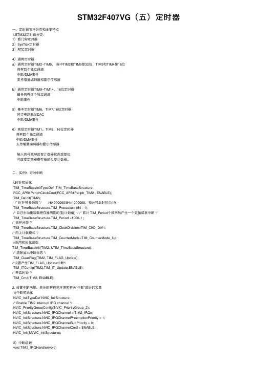 STM32F407VG（五）定时器