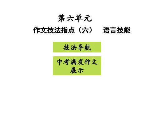 九年级语文上册作文技法指导(六)语言技巧课件