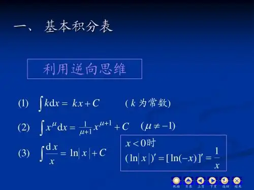 一元函数积分