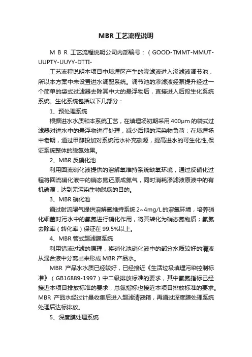 MBR工艺流程说明