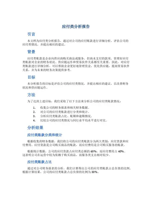 应付类分析报告