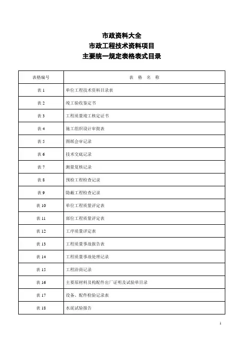 市政工程资料(全套)