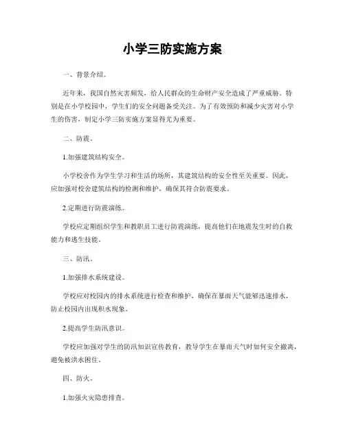 小学三防实施方案