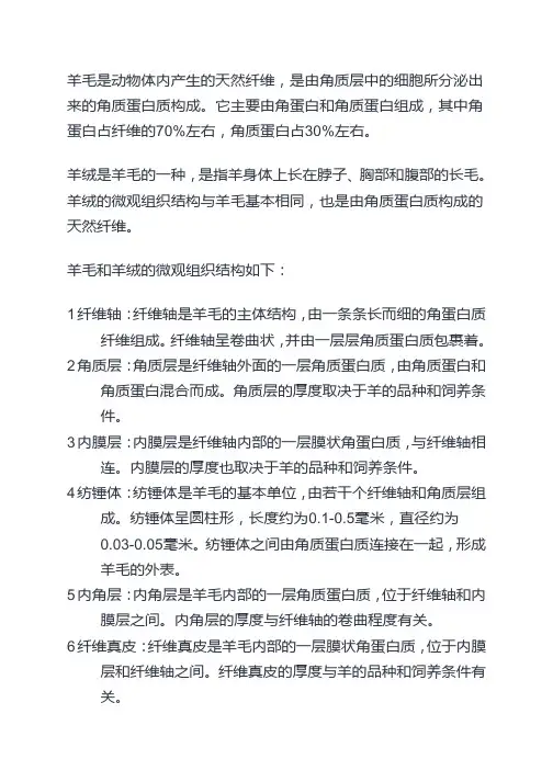 羊毛、羊绒微观组织结构分析