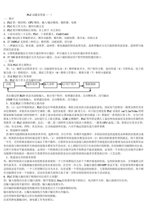 PLC试题及答案