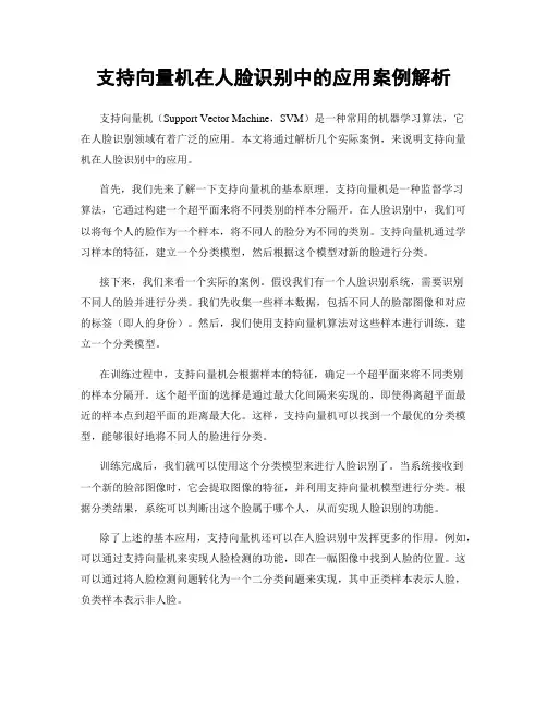 支持向量机在人脸识别中的应用案例解析