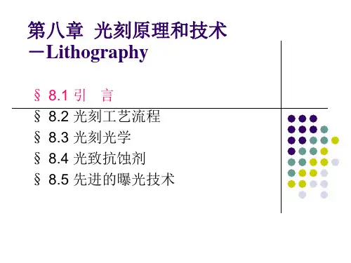 第八章(1)光刻原理和技术资料