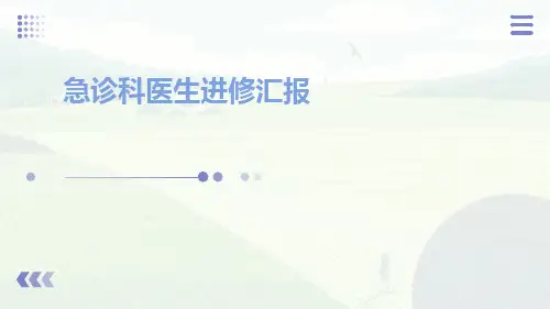 急诊科医生进修汇报ppt课件
