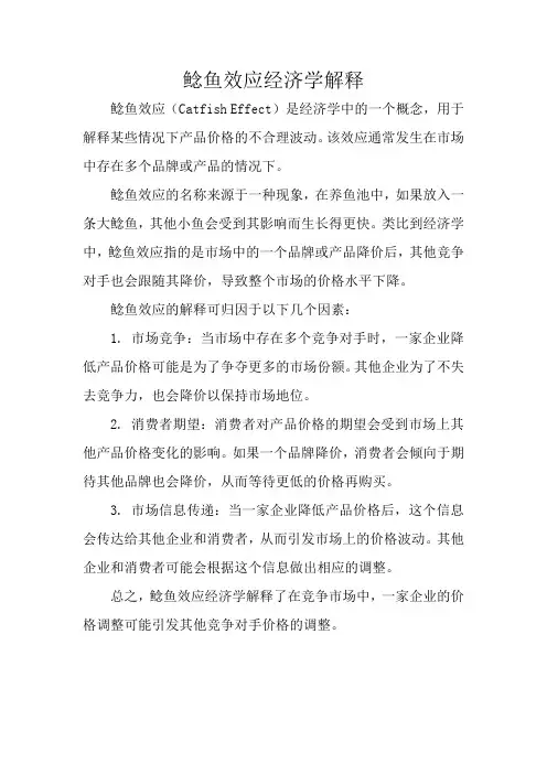 鲶鱼效应经济学解释
