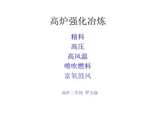 高炉强化冶炼