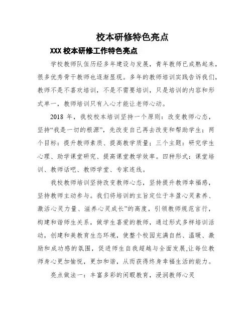 校本研修特色亮点