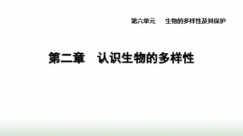 人教版八年级生物上册第六单元第二章认识生物的多样性课件