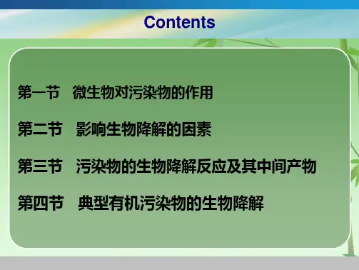 第4章   污染物的生物降解和转化(共108张PPT)