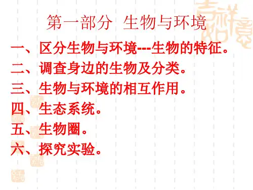 生物与环境复习课
