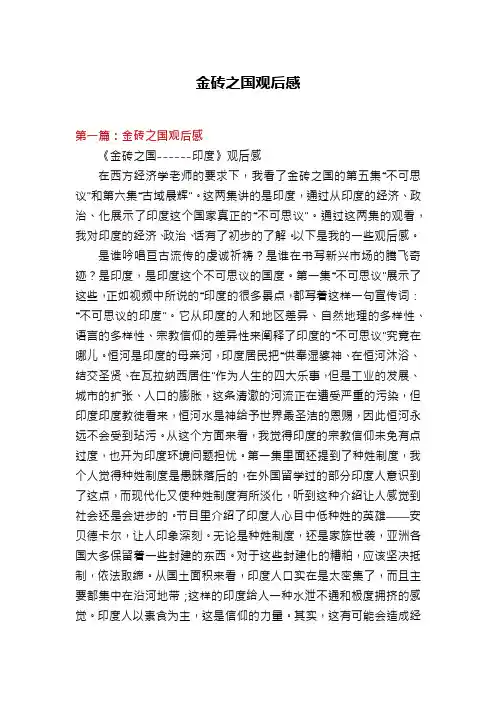 金砖之国观后感