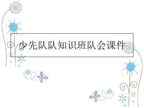 最新少先队队知识班队会课件精品ppt课件