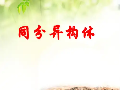 苏教版高中化学选修五2.1.3同分异构体  课件 (共21张PPT)