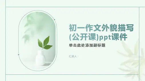 初一作文外貌描写(公开课)ppt课件