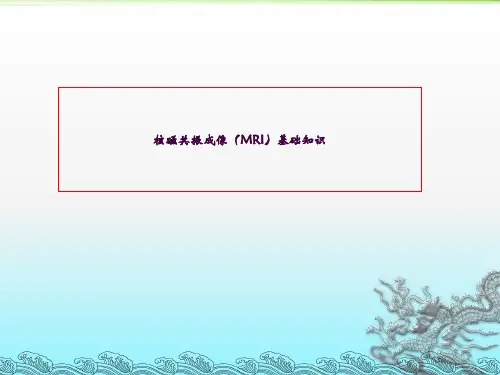 磁共振基础知识ppt课件