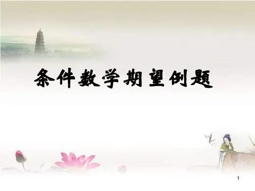 条件数学期望例题 PPT